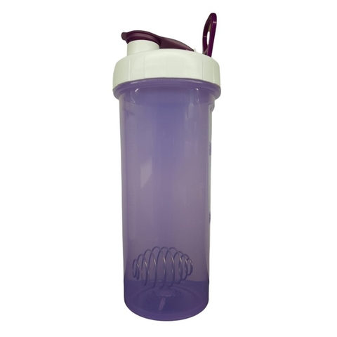 SHAKER DESING VIOLETA CON TAPA BLANCA Y AGARRE MORADO