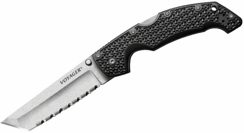 COLD STEEL Navaja VOYAGER TANTO POINT LARGE DENTADA