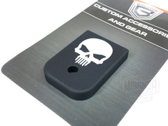 BASTION Tapa De Aluminio Cargador Skull Para Glock 45 Y 10mm MADE IN USA