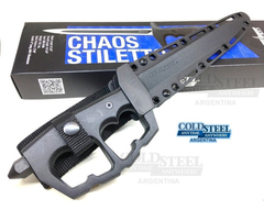 COLD STEEL 80NTST Puñal 3 Filos Manopla CHAOS STILETTO Acero SK-5