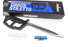 COLD STEEL 80NTST Puñal 3 Filos Manopla CHAOS STILETTO Acero SK-5