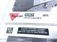 TRIJICON Miras Tritium HECKLER KOCH USP Compact MADE IN USA 600268
