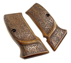 CZ Cachas Pistola CZ-75 Madera Nogal Labrada con Logo