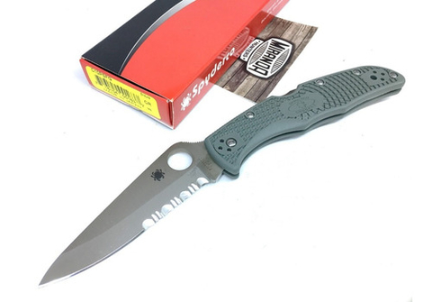 SPYDERCO Navaja ENDURA C10PSFG Filo Combinado Foliage Green VG10 MADE IN JAPAN