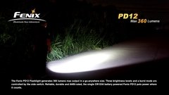 FENIX Linterna Tactica PD-12 de 360 Lumens