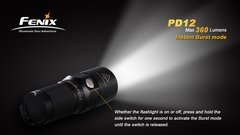 FENIX Linterna Tactica PD-12 de 360 Lumens