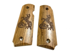 CACHAS Pistola COLT 1911 45 de Madera GRABADAS A LASER 2