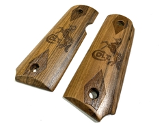 CACHAS Pistola COLT 1911 45 de Madera GRABADAS A LASER 3