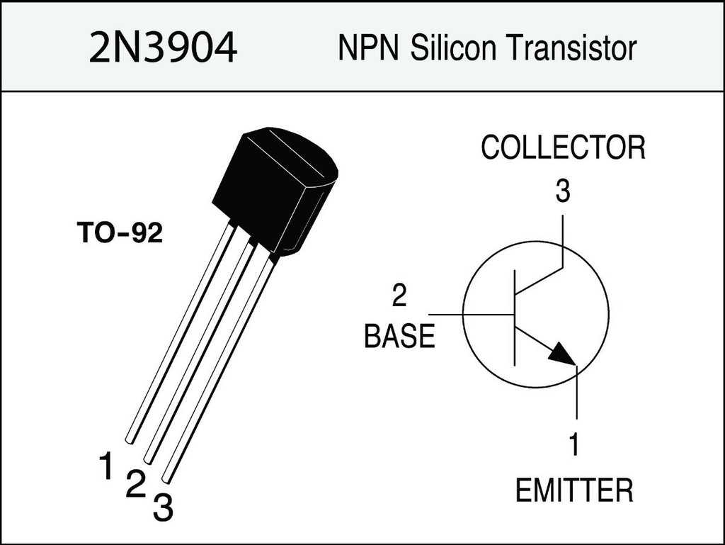 Transistor 2n3904 Npn TO92 - PatagoniaTec Electronica