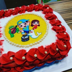 Feminino - Torta com Papel de Arroz - Tema da sua festa