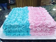 Torta Modelo de Rosetas - Quadrada