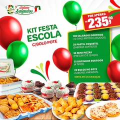 Kit Festa Escola com Bolo no Pote (Sabores Sortidos) - IMPERDÍVEL