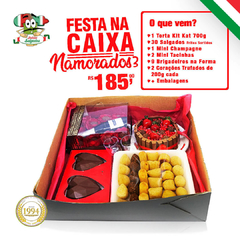 Festa Na Caixa - Dia dos Namorados nª02 - C/ Torta 700g (Mini Torta) - Champagne - Imagem Ilustrativa - comprar online