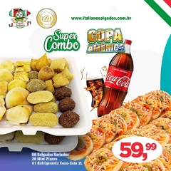 MÊS do CONSUMIDOR OFERTA Hora Lanche: Salgados + Mini Pizza + Coca Cola - comprar online