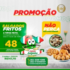 PROMOÇÃO RADIO POSITIVA 99,1 FM (4 tipos) SALGADOS FRITOS SORTIDOS! Atacado Acima de 300 unid.