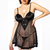 Babydoll transparente con puntilla y taza armada