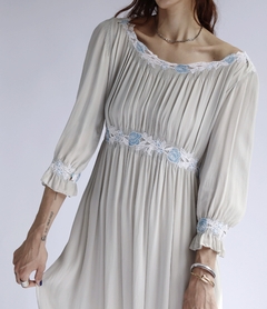 Imagem do Vestido em seda azul Florence