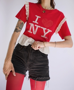 Camiseta I love NY Upcycling - loja online