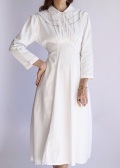 White Vintage Dress Atenas - Frou Frou Vintage – Vintage Store