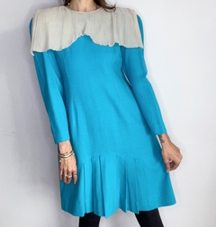 Vestido gola plissada - comprar online