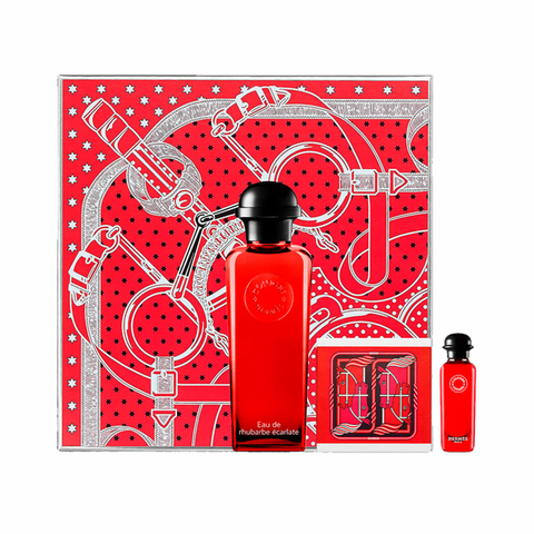 Hermes Eau de Rhubarbe Ecarlate EDC 100 ml + EDC 7,5ml + Savon Parfume 50 gr. - Eau de Cologne