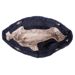 NAVY BLUE ROMBO SUNDAR ZIPPER BAG on internet