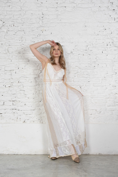 VESTIDO ORQUIDEA BLANCA PATCHWORK en internet