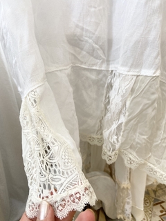Vestido Blanco gasa rústica - comprar online
