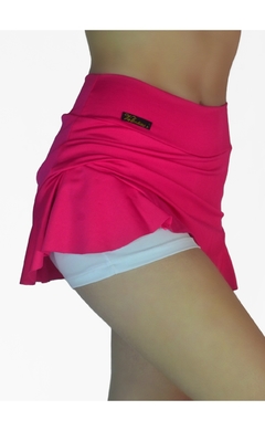 Short Saia - Pink com Branco - comprar online