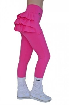 LEGGING COM BABADOS - ROSA