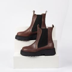 Bota Barcelona Cuero Marron - tienda online