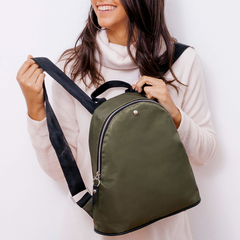 Mochila Paris de Tela Impermeable Verde militar - comprar online