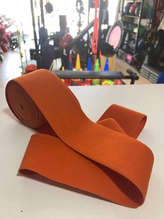 cinta elastica 6cm naranja/amarilla por metro - demarcatorio