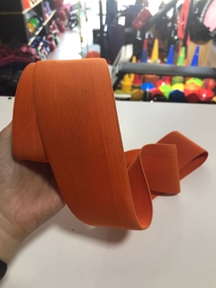 cinta elastica 6cm naranja/amarilla por metro - demarcatorio - comprar online