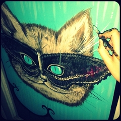 Pintura sobre Pared -Butterfly Cat (CONSULTAR) - comprar online