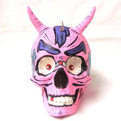 Pink Punk Skull - Gabbie Custom Art