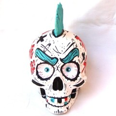 Punk Mohawk Skull - Gabbie Custom Art