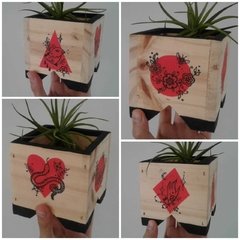 Porta Maceta Madera Red Ink - comprar online