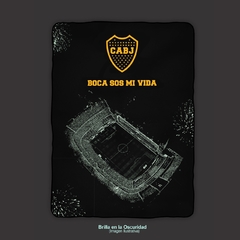 Frazada Fluorescente Fútbol Boca 1½