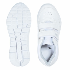 Zapatillas Colegial Doble Abrojo Blanco Plumitas (38742) - tienda online