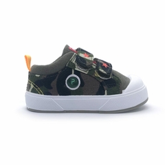 Zapatillas Niños Abrojo Lona Camu Verde Proforce (84002)