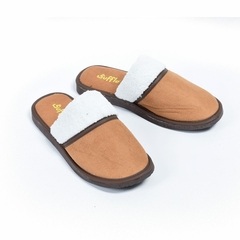 Pantuflas Cuello Polar Unisex Marron Suffle (01233) - tienda online