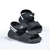 Sandalias Goma Full Negro Baby Plumitas (38052) - tienda online