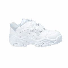 Zapatillas Colegiales Abrojo Blanco Baby Plumitas (20762)