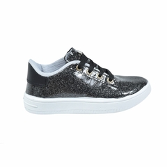 Zapatillas Urbanas Derby Brillos Negro Kids Goosy (32831)