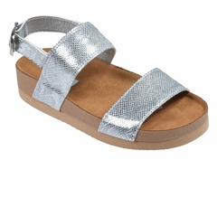 Sandalias Faja Plateada Dama Plumitas (357621)