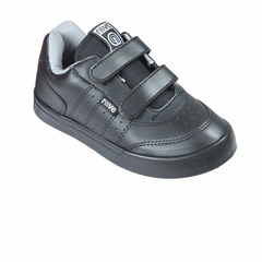 Zapatilla Colegial Havana Doble Abrojo Negro Rave (5711) - comprar online