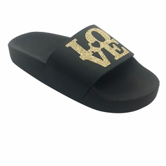 Sandalias Faja Dama Love Negro/Dorado Sauipe (02491)