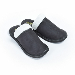 Pantuflas Cuello Polar Unisex Negras Suffle (01231) - tienda online