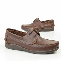 Zapatos Nauticos Cuero Cordon Marron Klivers (05004) - tienda online